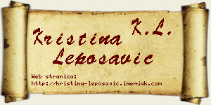 Kristina Leposavić vizit kartica